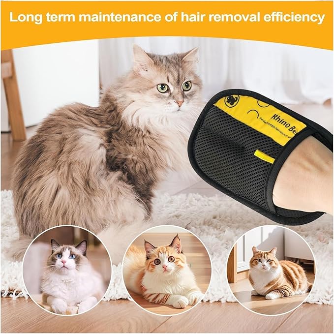 2pcs Cat Grooming Gloves Electrostatic Pet Hair Removal Brush for Cleaning Sofa Carpet Clothes Double-Sided Pet Hair Remover