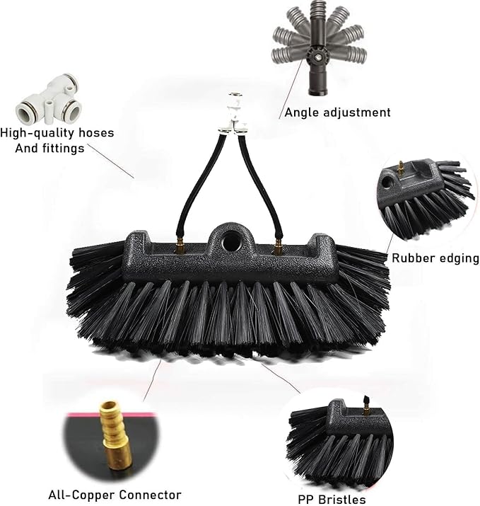 5-12m Window Cleaning Pole with Telescopic Brush with Water On Pole Extends to Clean Roofs Clean Photovoltaic and Solar Panels
