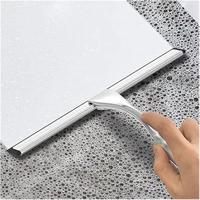 2pcs Stainless Steel Shower Squeegee for Doors with Hooks Household Bathroom Window Mirror Glass Cleaning Tool