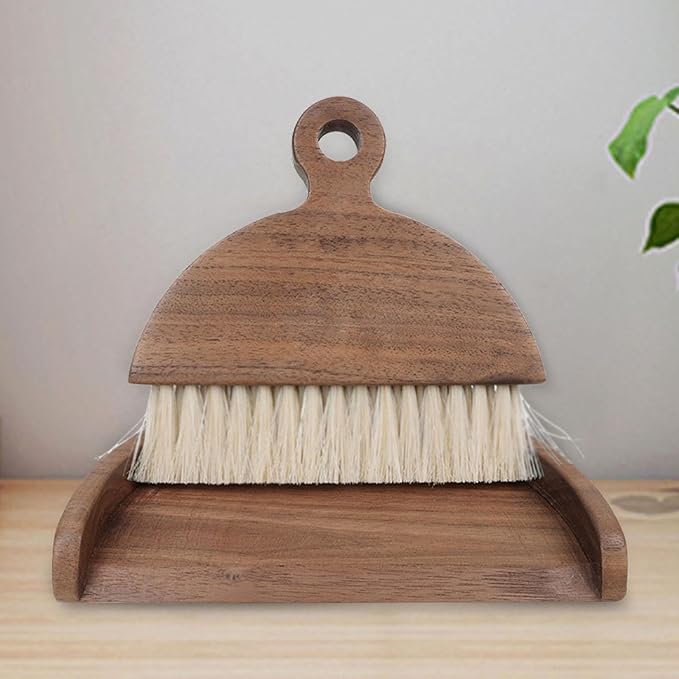Small Hand Broom and Dustpan Set Handheld Multifunctional Sweep Cleaning Brush Desktop Broom and Dust Pan for Kitchen Sofa
