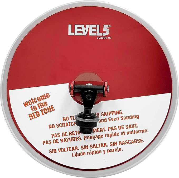LEVEL5 9 Inch Radial Sanding Head | Wall Sander &amp Finishing Tool | Hook &amp Loop System | Anodized Aluminum Construction | 5-342