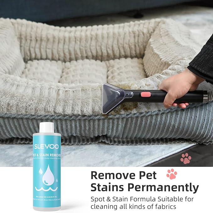 Carpet Cleaner Machine 11Kpa Strong Suction New 450W Powerful Motor Portable Upholstery Cleaner with Spot Cleaner Stain Remover for Pet Accident Rugs Carpet and Upholstery Red