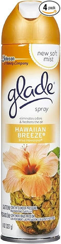 Glade Aerosol Room Spray Air Freshener Hawaiian Breeze 8 Oz(pack of 4)