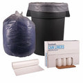 Boardwalk Recycled Low-Density Polyethylene Can Liners 56 Gallon Garbage Bags 1.1 mil 43 x 47 Clear 10 Bags/Roll 10 Rolls/Carton