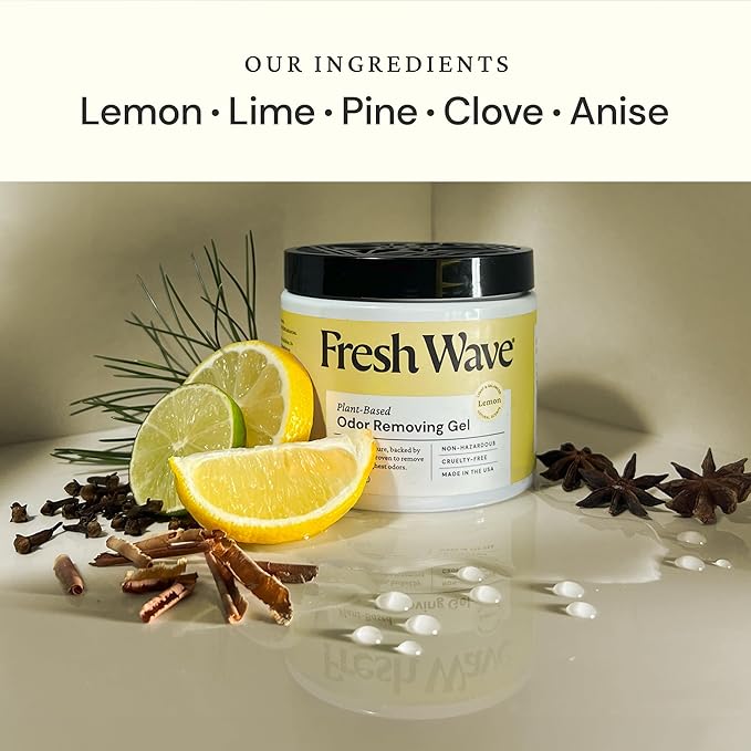 Lemon Home Odor Solutions Bundle 2-Pack 15 oz. Gel &amp 24 fl. oz. Spray