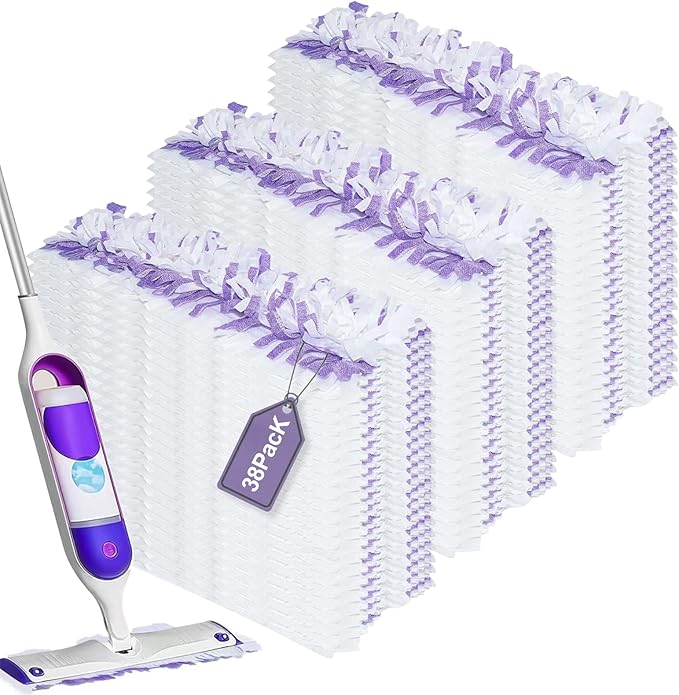 38 Pack Disposable Mopping Pads Refills for Swiffer PowerMop Replacement with Power Mop Refills Power Mop Pads Spray PowerMop Mopping Pad Refills for Floor Cleaning