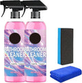 Bathroom Cleaner Powerful Pink Bathroom Cleaner Spray Bathrooms Descaler Foam Cleaners for Sink Tub Floor Tile Gentle Formula (2Pcs)