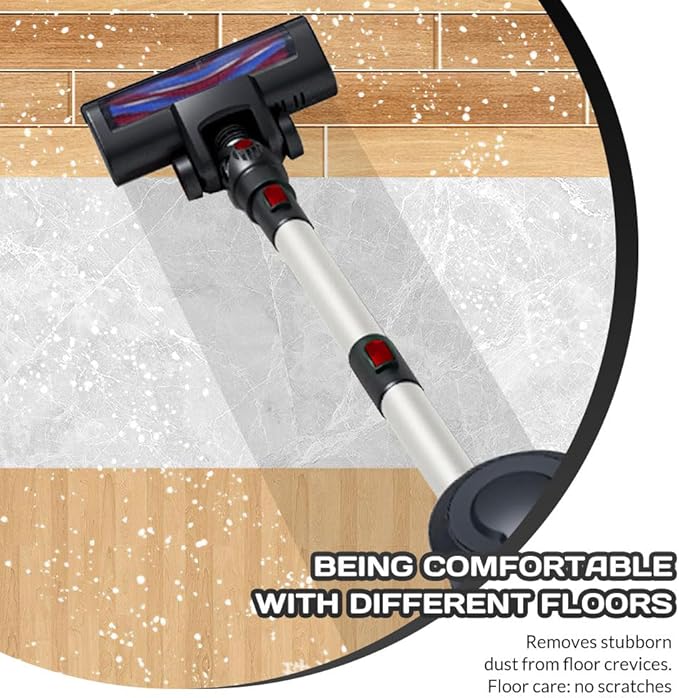 Laufary Cordless Vacuum Cleaner 30KPA 40Mins Runtime Lightweight Stick Vacuum Cleaners for Home Anti-Tangle Brush Wall Mount Storage Handheld Vacuum for Pet Hair/Carpet/Floor