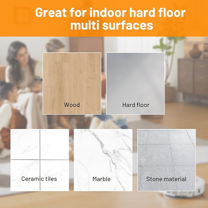Sweet Orange Scent Floor Cleaning Solution Compatible with Dreame Cleaning Solution Floor Cleaner for Hardwood Tile Hardfloor Compatible Robot Vacuums with Mopping and Wet Dry Vacuum (2 bottles)