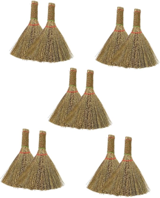 FRCOLOR 10pcs Cleaning Supplies Desk Dust Broom Small Manual Broom Desktop Cleaning
