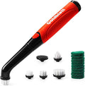 Goldblatt Cordless Electric Spin Scrubber 18-Piece Kit Power Scrubber with Battery Indicator Light Waterproof Electric Cleaning Brush for Grout Tile Bathroom Kitchen Cleaning