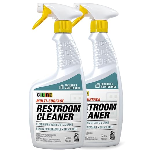 CLR PRO Industrial Multi-Purpose Restroom Cleaner 32 Ounce Spray Bottle (Pack of 2)