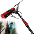 Window Cleaning Brush Window Cleaning Washing Pole Cleaner Kit 3.6-11M Water/Hose Fed Pole Cleaning Brush Equipment Extendable Outdoor Cleaning Tool Photovoltaic Solar Panels Water Fed Brush