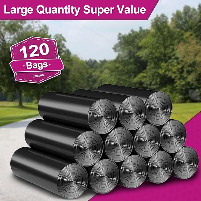 25-30 Gallon Trash Bags Black 120 Count - 32 x 36 Large Kitchen Garbage Bags 20+ Gallon Trash Can Liners Unscented Multipurpose for Home Office Daily Household Use