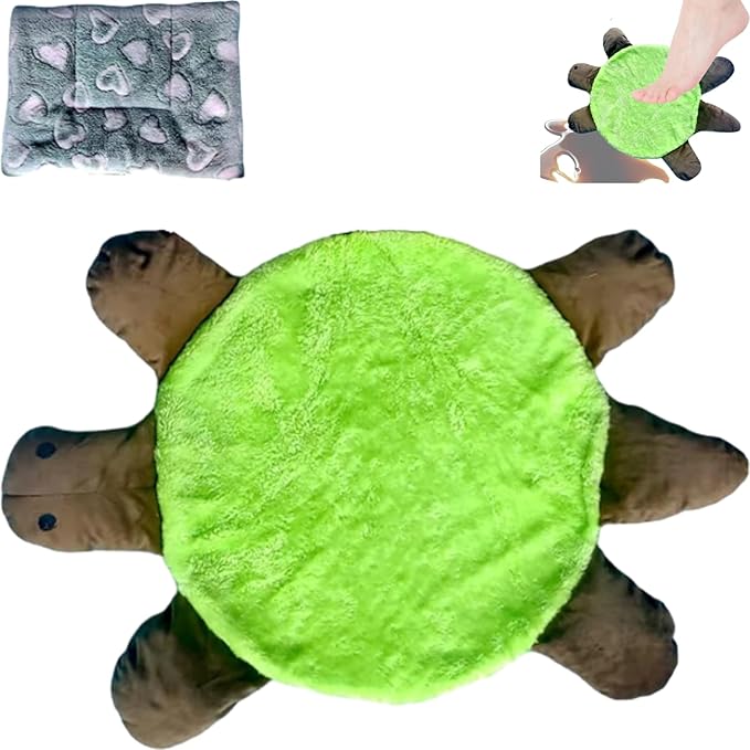 Floor Turtle Foot Mop 12/16/20/24'' Cute Double-Sided Turtles-Shaped Floor Cleaning Pad with Blanket Hands-Free Mop Washable Reusable Foot Cleaner for Dust and Hair Kitchen Bathroom (1Pcs24in)
