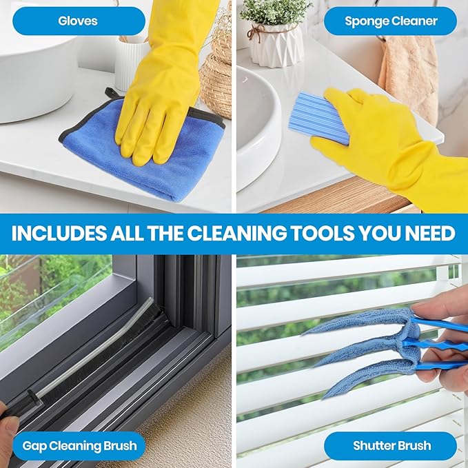 Ceiling Fan Cleaner Duster Kit 72 Inch Ceiling Fan Duster Extension Pole 8-in-1 Microfiber Duster Set for High Ceilings Fan Blades and Lights Reusable Cleaning Tools with Storage Bag