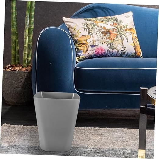 Healifty 2Pcs Square Trash Can Lid Plastic Garbage Bin for Bathroom and Office Compact Wastebasket for Home or Restaurant Easy to Clean and Organize