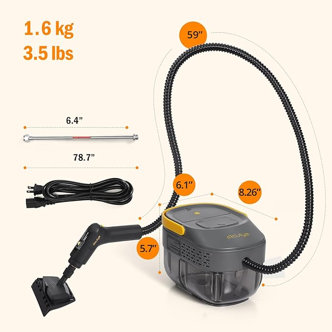 Handheld Steam Cleaner for Home 1.69QT Portable Temperature Steame