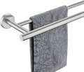 JQK Double Bath Towel Bar 20.5 Inch 304 Stainless Steel Thicken 0.8mm Towel Rack Bathroom Towel Holder Brushed Finished Wall Mount Useable Length 18 Inch TB100L18-BN