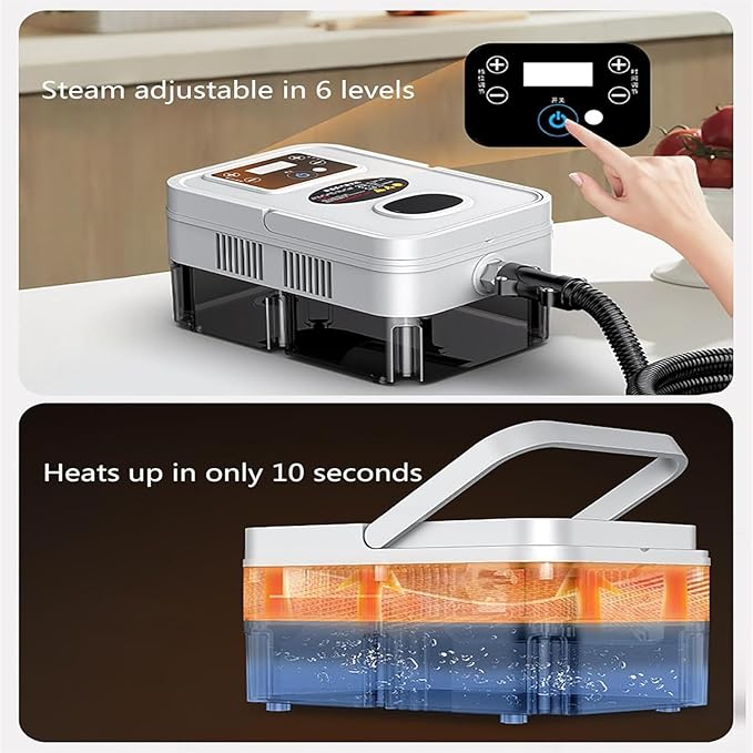 Handheld Steam Cleaner Steam Cleaners Mop Portable Powerful Canister SteamerSteamer for Cleaning for Kitchen Bathroom Car Grout and TileBlack