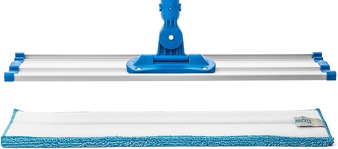Zflow 18 Professional Microfiber Mop - Commercial Stainless Steel Handle with Microfiber Dust Pad + 3 Wet Pads