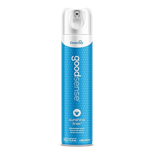 Diversey Good Sense Air Freshener - Water Based Odor Eliminating Spray - Sunshine Linen (6 Pack)