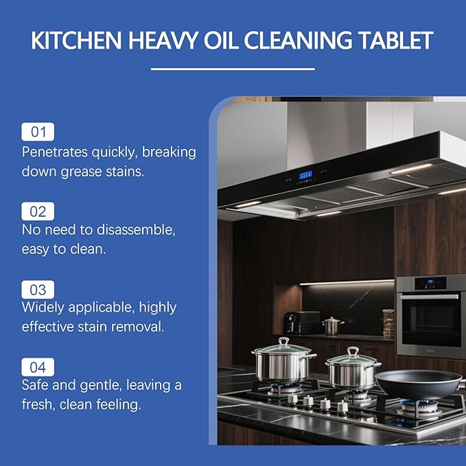Kitchen Cleaner Tablets Refillable Spray for stove Degreaser Multi-purpose Oil Cleaning Paste Stainless Steel Cleaner for Kitchen Premium Metal Polish