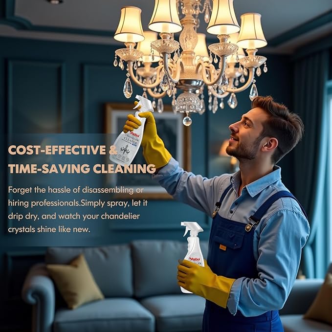 Elevate Your Home &amp Wine Experience Chandelier &amp Wine Glass Cleaner Bundle – Effortless Shine No-Wipe Luxury &amp Crystal-Clear Moments