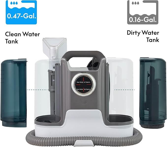 Steam Cleaner for Carpets &amp Upholstery Portable Spot Cleaner with UV Pet Stain Detection 4 Cleaning Modes 1800ml Tank Powerful Suction 5m Cord
