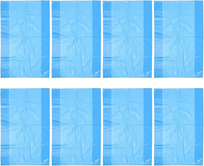 HOMSFOU Tear-resistant Large Plastic Garbage Bags 50pcs 80x100cm Blue Thickened Kitchen Bathroom Trash Bags for Commercial Hotel School and Property Sanitation Use