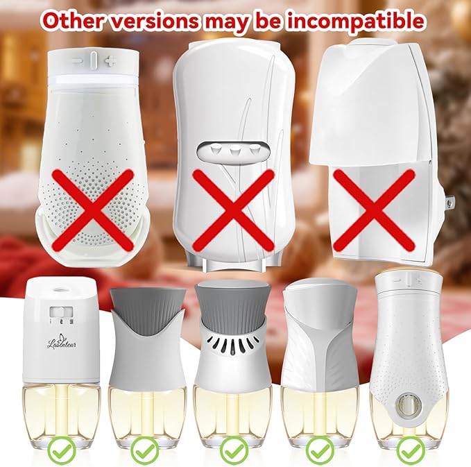 Plug In Air Freshener Refills Mediterranean Fig Black Pomegranate Coconut Vanilla Winter Cedar 12 Pack 7.92 Fl Oz Wall Plug In Refill Compatible with Air Wick &amp Glade Not for Glade Plus