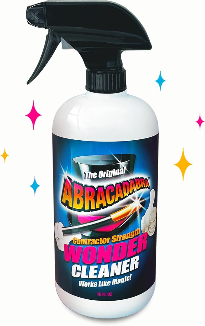 Abracadabra® Contractor Strength Wonder Cleaner - As Seen on TV - 16 fl oz - Gunk &amp Build up Remover - Removes Tar Adhesives Gum Stickers Sap Oils &amp More on Most Surfaces - Better Stronge