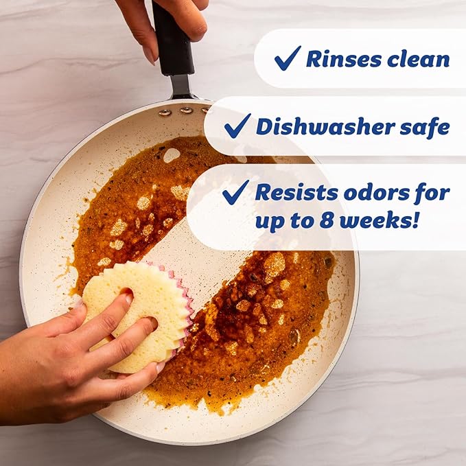 Scrub Daddy 4 Scrub Daddy Sponges &amp 4 Scrub Mommy Kitchen Sponges - Scratch-Free for Dishes &amp Multipurpose Cleaning - BPA Free &amp Made with Polymer Foam - Stain &amp Odor Resistant (16 Pac