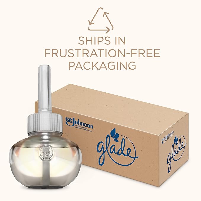 Glade PlugIns Refills Air Freshener Scented and Essential Oils for Home and Bathroom Cashmere Woods 6.7 Fl Oz 10 Count (Packaging May Vary) (Pack of 2)