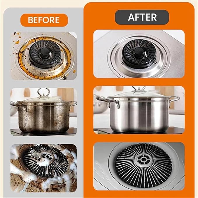 RJDJ Multi-Purpose Coconut Oil Cleaning &amp Polishing Paste Stainless Steel Cookware Cleaner Natural Coconut Oil Cleaning Paste Powerful Kitchen All-Purpose Cleaner for Oven Pot and Stove (2pcs)