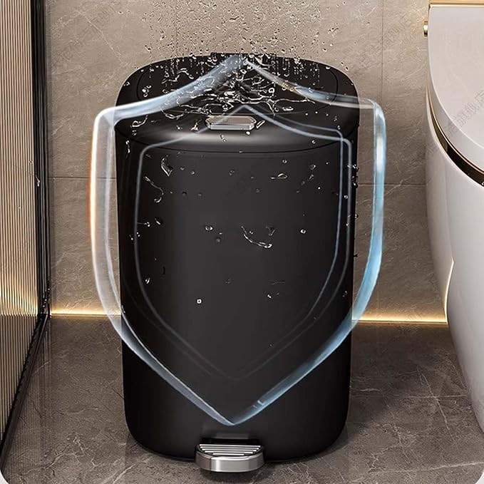 Foot Pedal Trash Can with Lid Large Capacity Trash Can Waste Bin Garbage Can Rubbish Bin Wastebasket Paper Basket Pedal Trash Bin for Kitchen Bathroom Bedroom Living Room