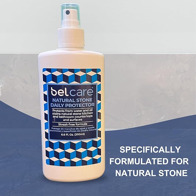Natural Stone Marble and Granite Protector | Water-Based Stone Sealer Spray pH-Neutral Surface Protector for Countertops Vanities &amp Other Natural Surfaces – 6.8 fl oz