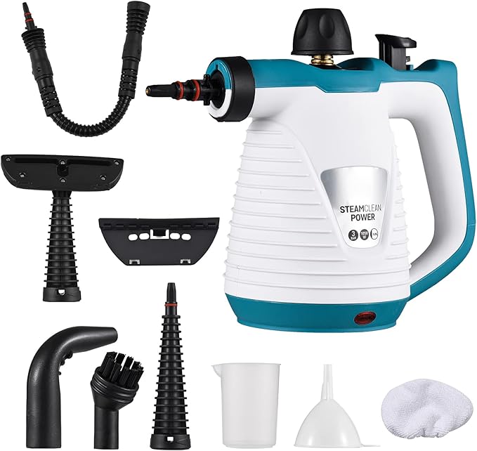 Handheld Steam er 1050W High Temperature Pressurized Steam ing Tool with 9PCS Accessory Portable Multifunction Steamer for Kitchen Sofa Bathroom Car Window