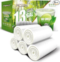 FORID 13 Gallon Trash Bags - Clear Plastic Garbage Bags Medium Tall Trash Can Liners for Kitchen Office Home Waste Bins Unscented One Box with 5 Roll 110 Count 55 Liter - Thick &amp Durable Trash Bag