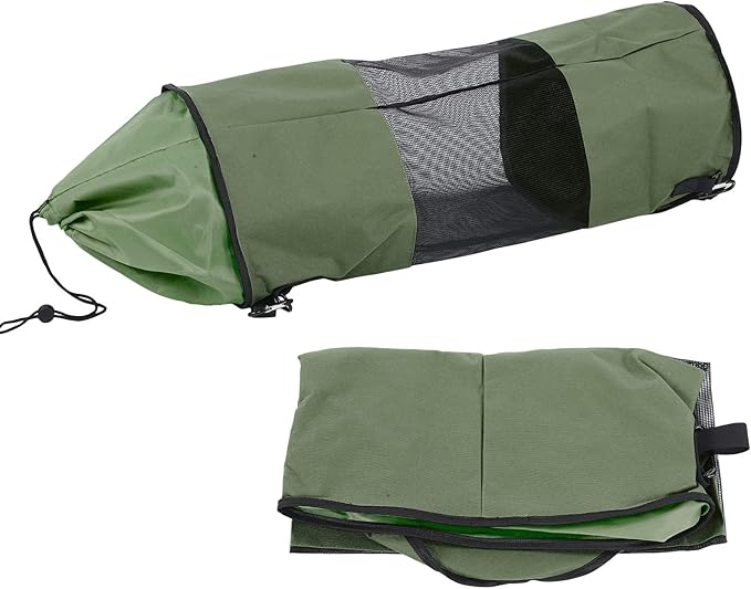 Reusable Boat Trash Bag Waterproof Mesh Garbage Bag for Boat Lightweight Portable Outdoor Trash Storage with Elastic Top and Buckle Strap for Kayaking Camping Travel