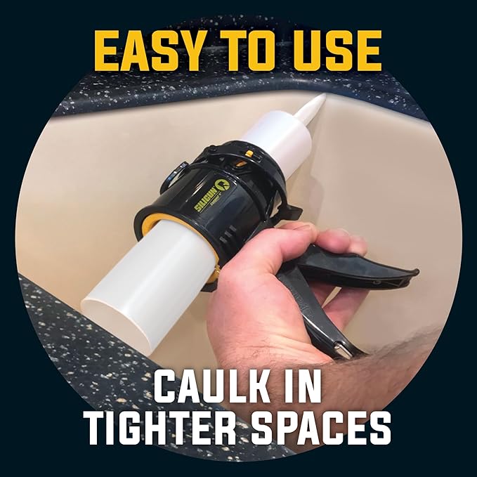 SILIGUN™ Compact Caulking Gun with Caulking Tools - No Drip Caulk Gun - Patented Design - Lightweight ABS Frame - Works with All 10 oz Tubes
