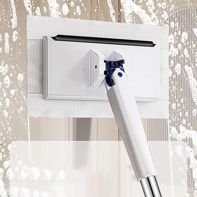 Floor Cleaning Dust Mop | Large 83x107cm Wet Dry Mop ABS Stainless Steel Handle Versatile Cleaner | Easy Use Durable Design | Doors Panes Walls Bathroom Toilet Hard-to-Reach Corners