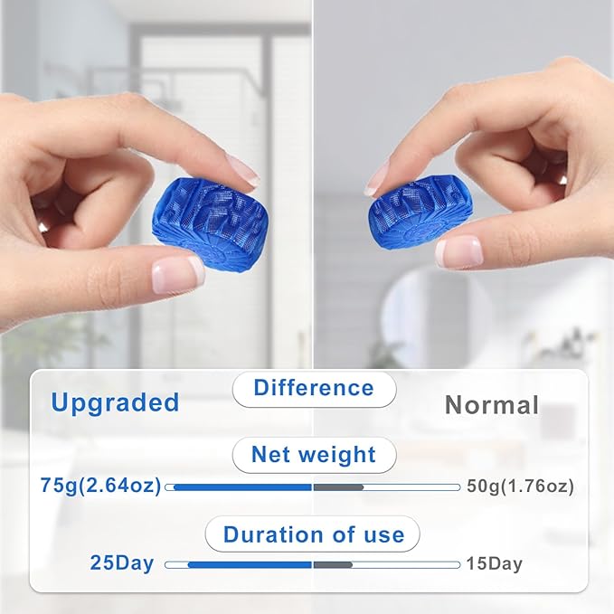 Toilet Bowl Cleaner Tablets 32 Packs-85oz Ultra-Clean Blue Cleaners for Deodorizing &amp Descaling Long-Lasting Automatic Toilet Tank Cleaners Against Tough Stains