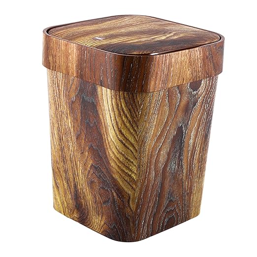 Trash Can Garbage Container Bin Rubbish Basket with Lid Waste Basket Recycling Bin for Home Living Room Kitchen Bedroom