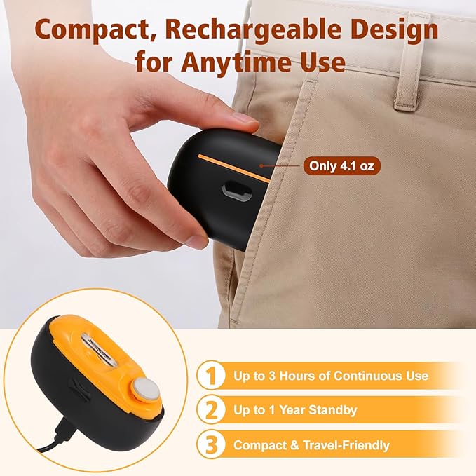 Electric Nail Clipper 2 in 1 Nail Care Tool with Filing Function Safe &amp Gentle Nail Trimmer with LED Light Quiet and Effortless Rechargeable for Adults &amp Seniors(Black)