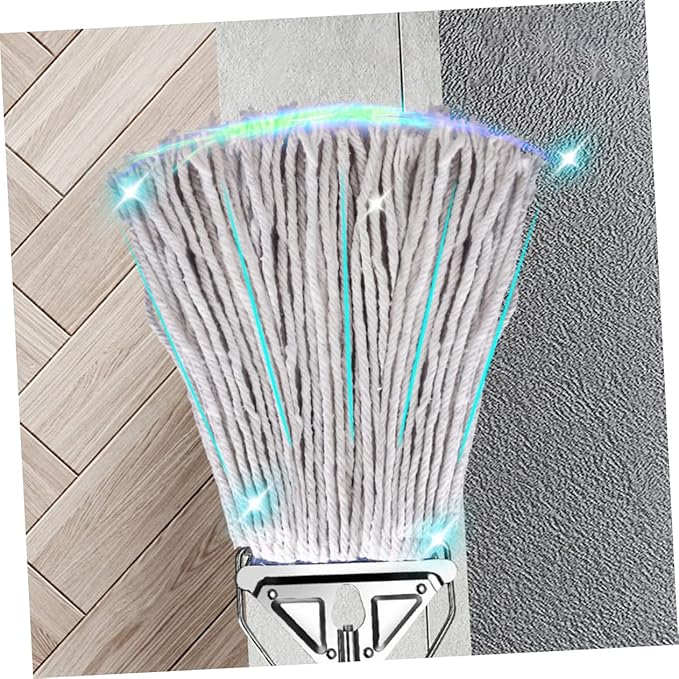 Aluminum Wet Dry Mop Cotton Head – Heavy Duty Floor Cleaning Tool for Hardwood Tile and Cement – Super Absorbent Sturdy and Versatile for Home and Commercial Use