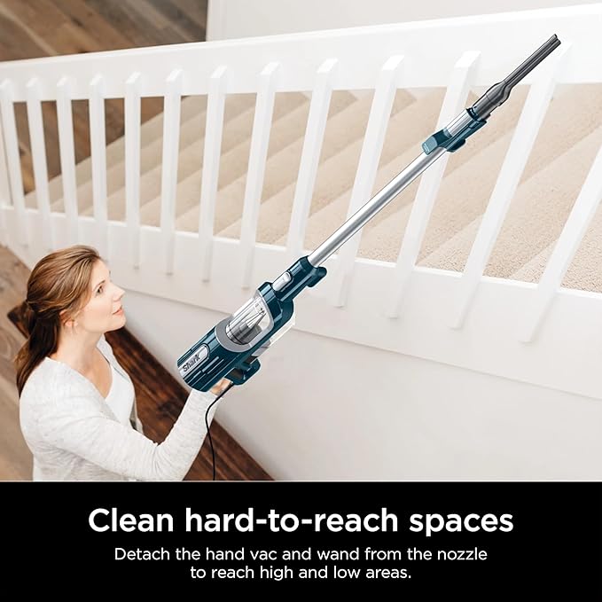 Shark HZ700 Ultralight PetPro Corded Stick Vacuum with PowerFins HairPro Odor Neutralizer Technology Crevice &amp Upholstery Tool Blue Iris (Renewed)