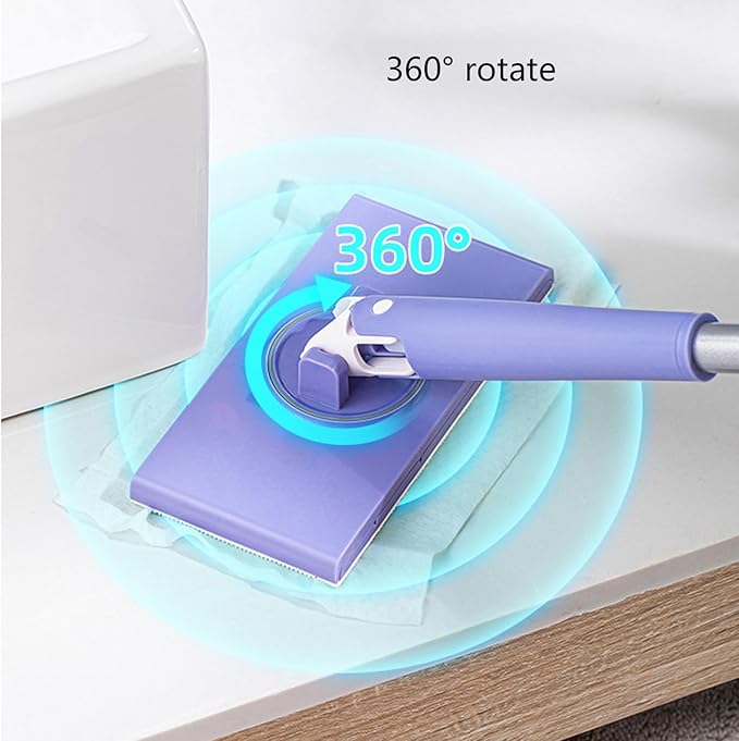 Sweeper Mop Flat with Auto Fabric Change 360°Rotation for Home Use Bathroom Mopping