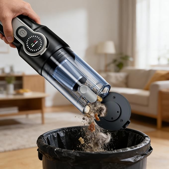Cordless Handheld Car Vacuum Cleaner for Car Interior Strong Suction Portable Vacuum for Pet Hair &amp Quick Home Cleaning Rechargeable with LED Light &amp Attachments