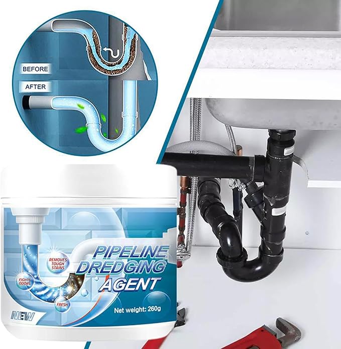 Sink Drain Hair Clog Remover Cleaner Pipeline Dredging Agent Powerful Unclogging Sink Hair Cleaner Toilet Unclogger Heavy Duty Bathroom Shower Pipeline Dredging Agent (1)